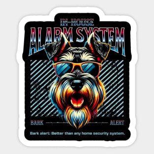 Bark Alert Schnauzer Sticker